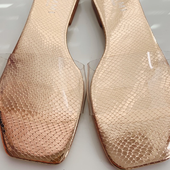 Rose Gold Snake Sandals - Picture 3 of 4